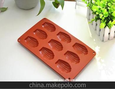 九连贝壳蛋糕模具 定做食品级硅胶模具，烘焙与创意制作的理想选择